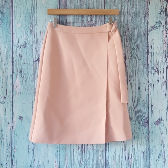 NWT Topshop D-Ring Wrap Skirt in Nude - Picture 4 of 6